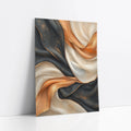 Copper Black Flowing Silk Ribbons Luxury art print