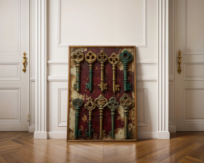 Skeleton Key Collection Dark Academia Print in room