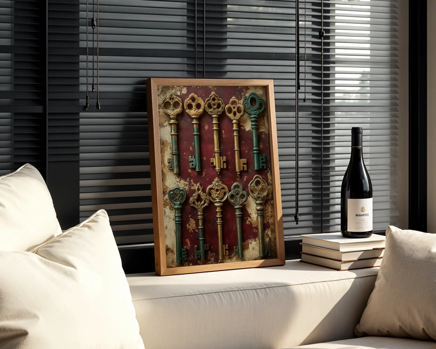 Skeleton Key Collection Dark Academia Print in room