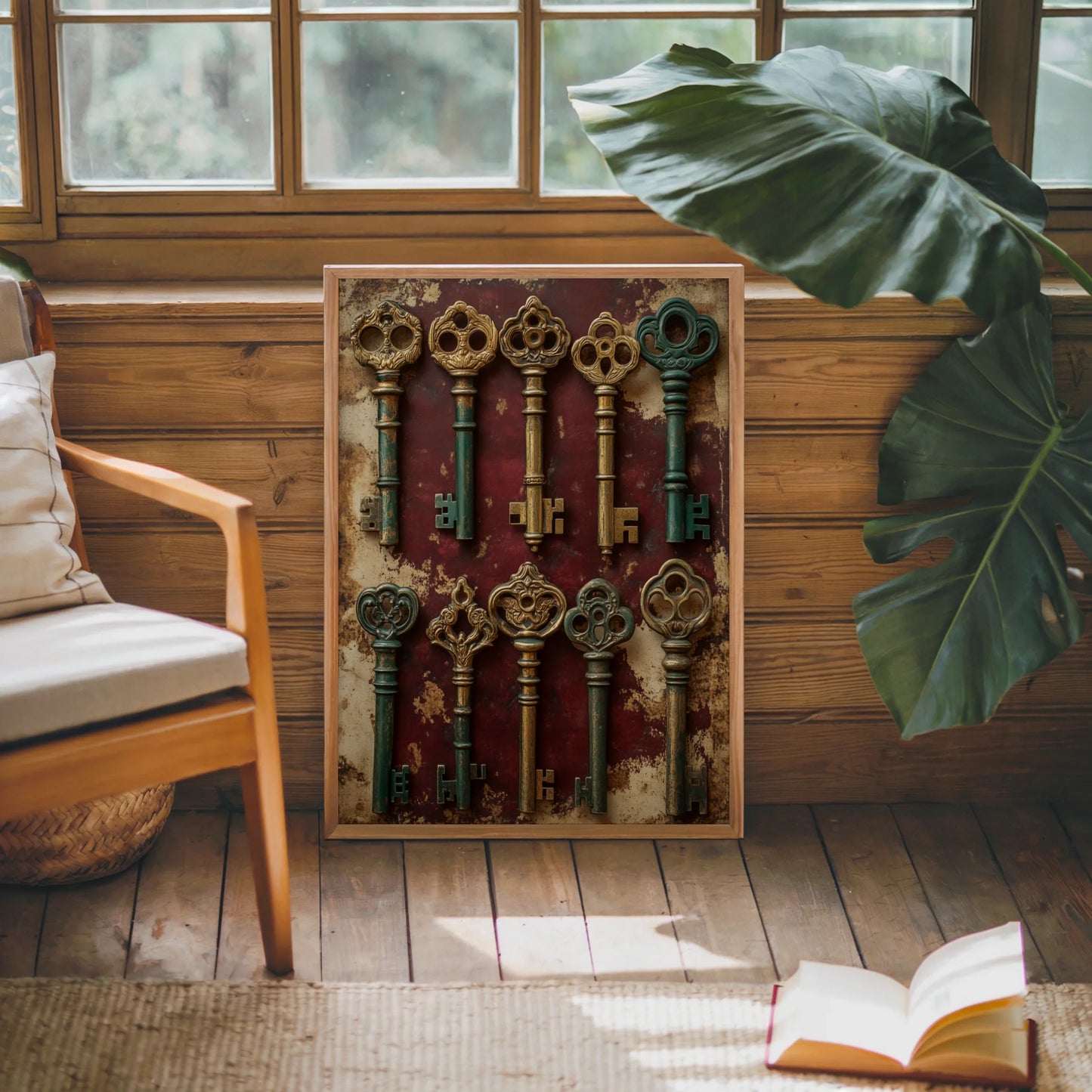 Skeleton Key Collection Dark Academia Print in room