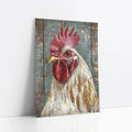 Farmhouse Rooster Amber Eye Barn Wood Texture art print