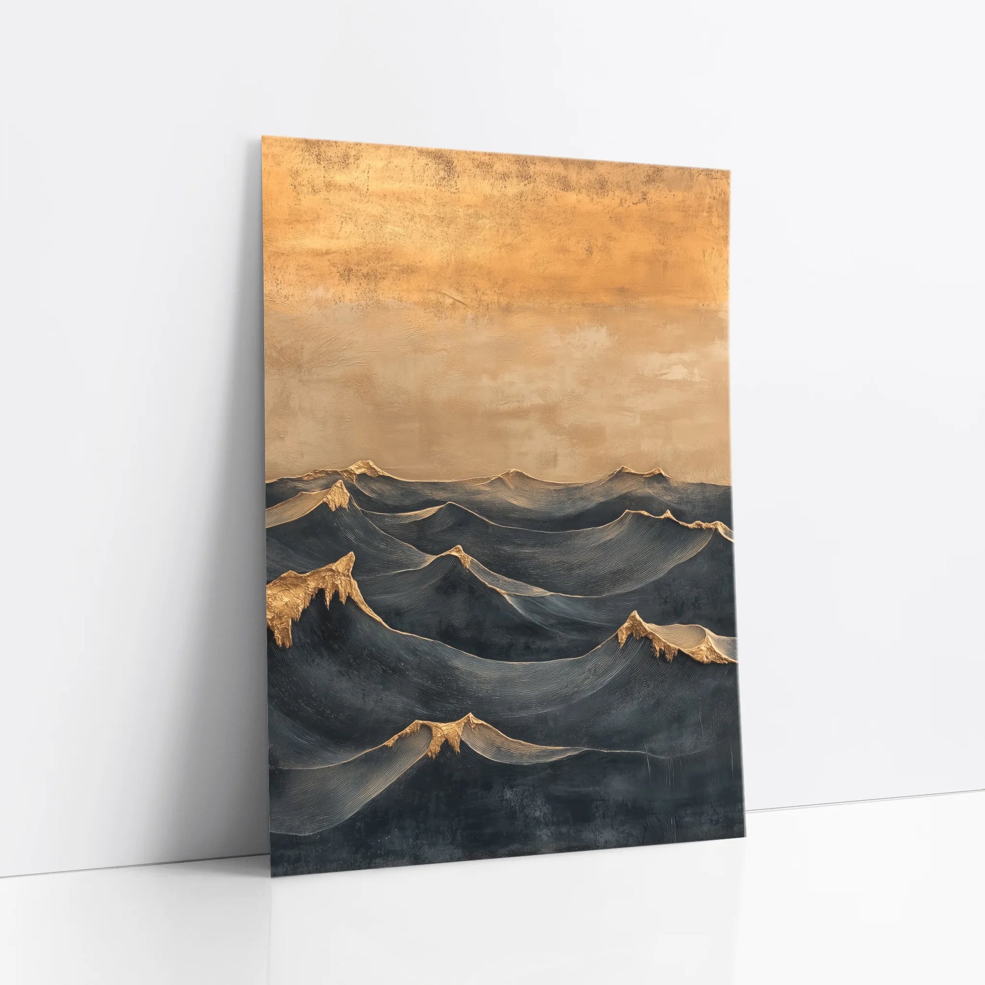 Dramatic Ocean Wave Painting Textured Seascape art print