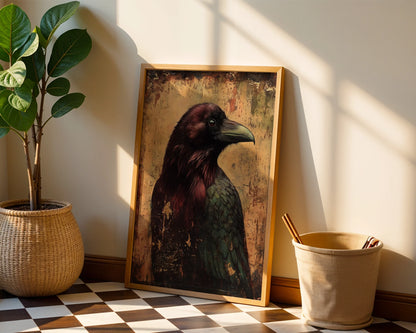 Raven Dark Academia Byzantine Gold in room