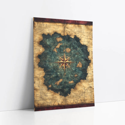 Antique Nautical Map Dark Academia Archipelago art print