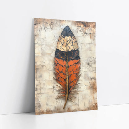 Large Feather Gilded Spine Boho art print