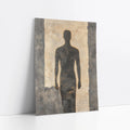 Gold Human Figure Cracked Fresco Style art print
