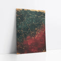 Celestial Map Dark Academia Cracked Paint art print