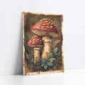 Red Toadstool Art Golden Scales Dark Academia art print