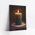 Medieval Candle Dripping Wax Dark Academia art print