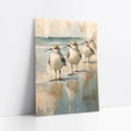 Coastal Birds Abstract Reflection Neutral Tones art print