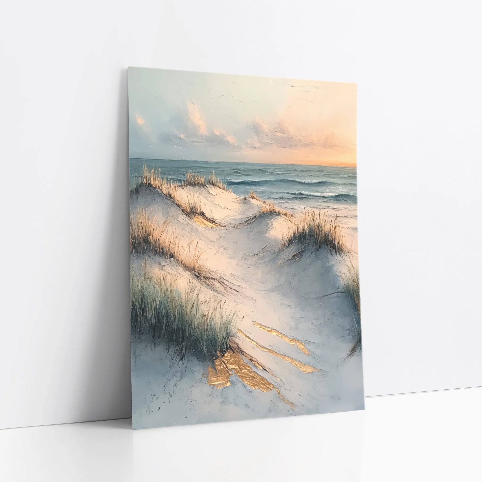Coastal Pathway Oil Painting Weathered Boardwalk Art art print