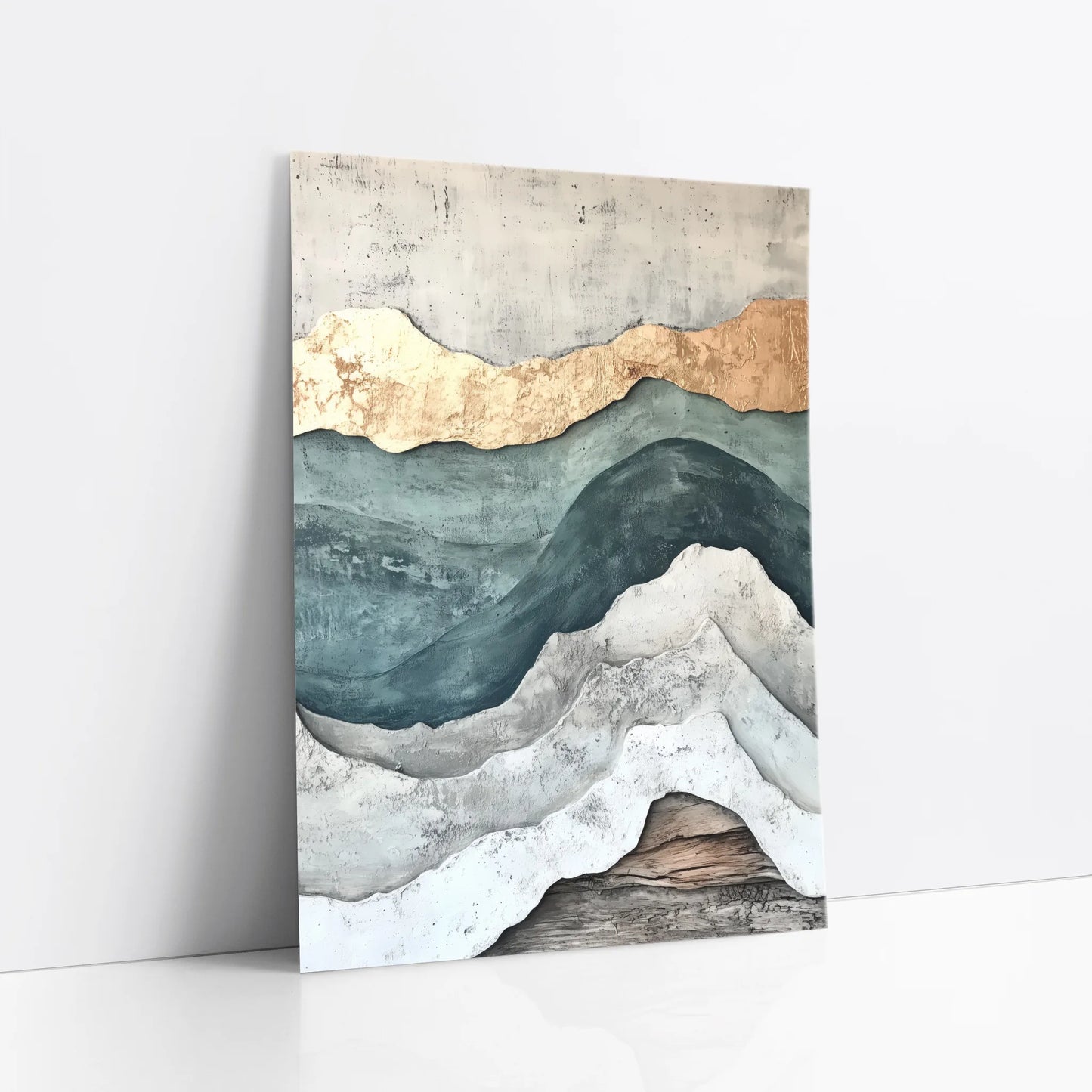 Geological Layers Earth Tone Textured art print