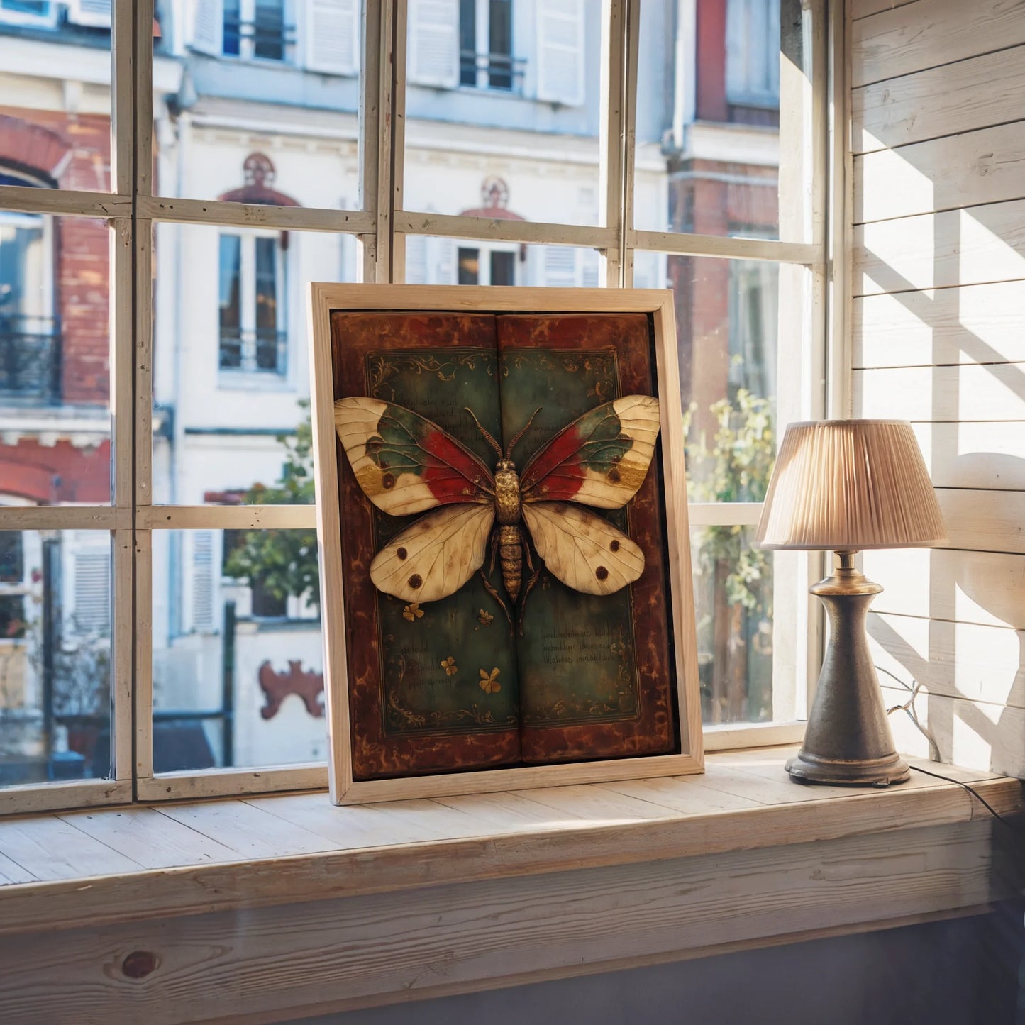 Moth Specimen Dark Academia Journal Pages in room