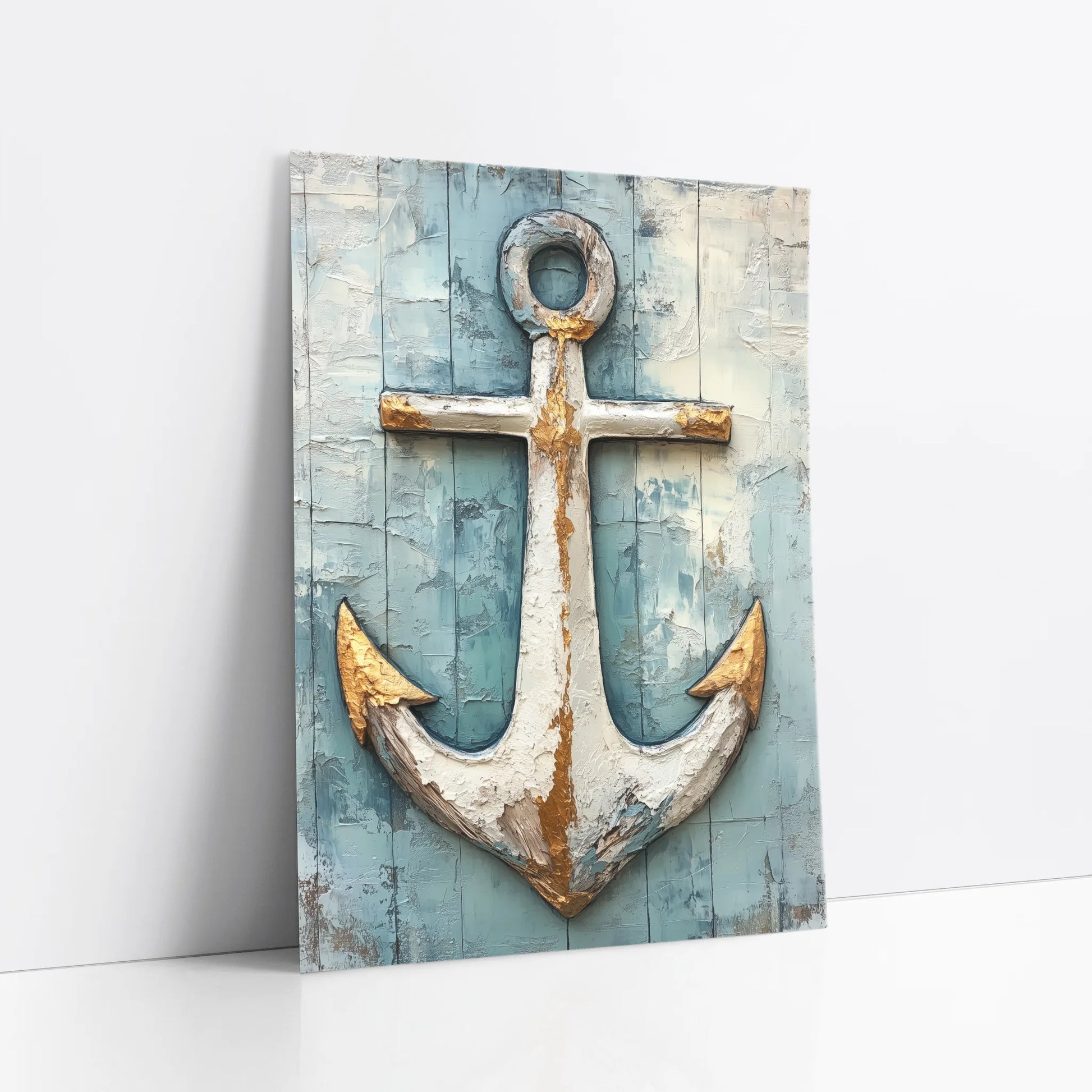 Coastal Anchor Art Salt Crusted Maritime art print
