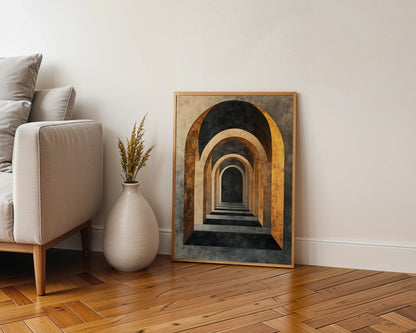 Architectural Infinity Tunnel Honey Bronze in room