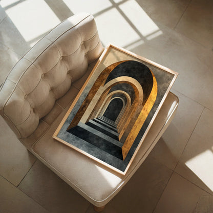 Architectural Infinity Tunnel Honey Bronze in room