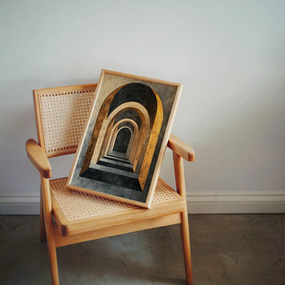 Architectural Infinity Tunnel Honey Bronze in room