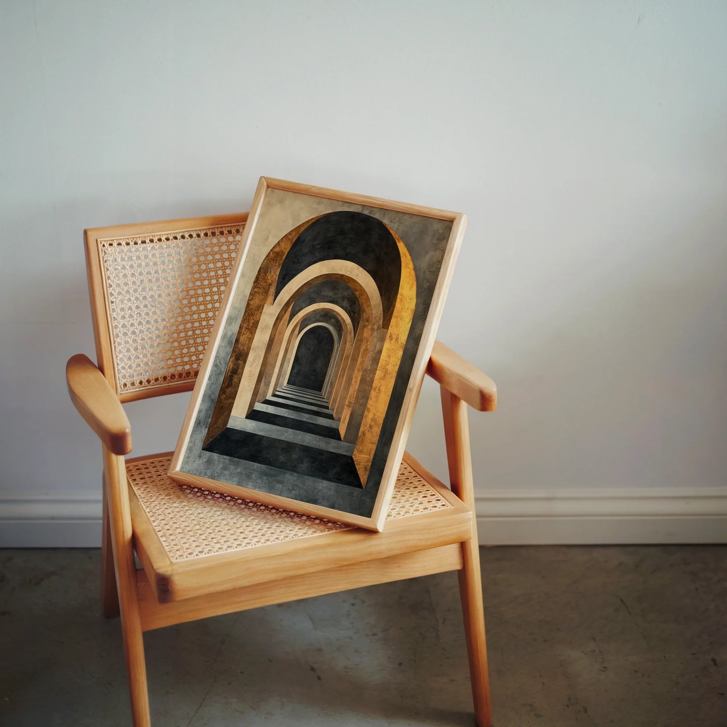 Architectural Infinity Tunnel Honey Bronze in room