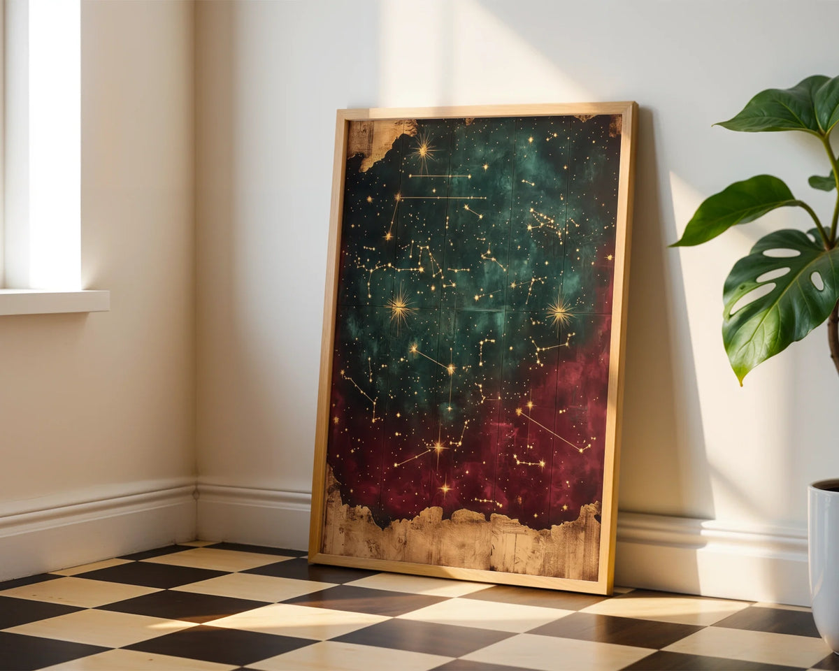 Star Map Constellation Ancient Astronomy Chart in room