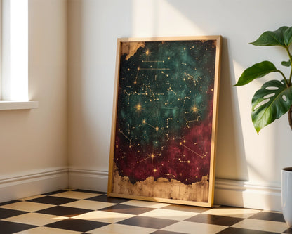 Star Map Constellation Ancient Astronomy Chart in room