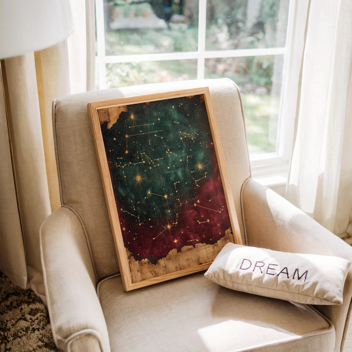 Star Map Constellation Ancient Astronomy Chart in room