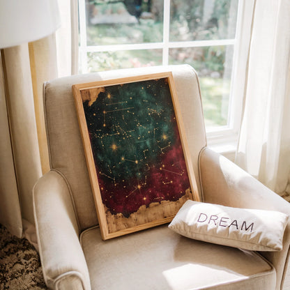 Star Map Constellation Ancient Astronomy Chart in room