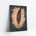 Burgundy Feather Quill Dark Academia Writer art print