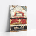 Red Truck Farmhouse Dissolving Barn Sanctuary art print