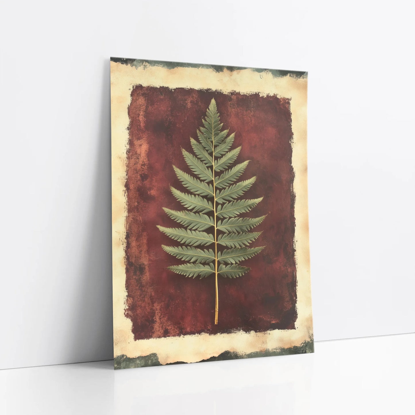 Botanical Fern Specimen Dark Academia Print art print