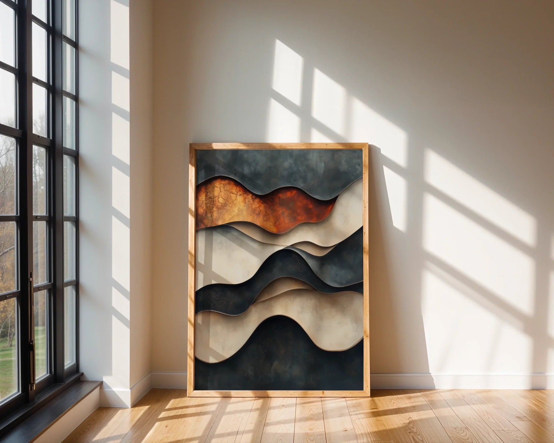 Copper Geological Layers Textured in room