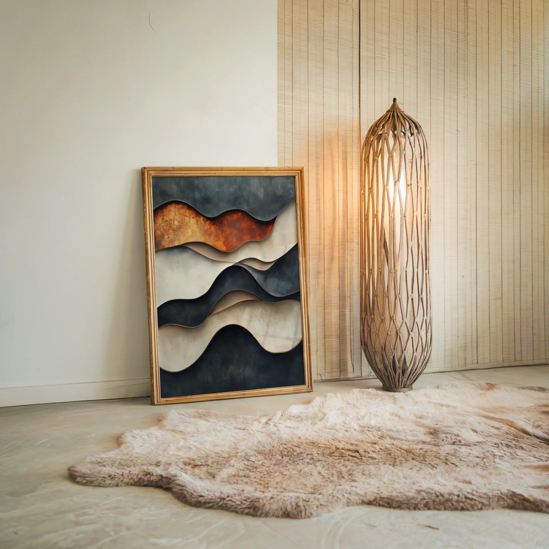 Copper Geological Layers Textured in room