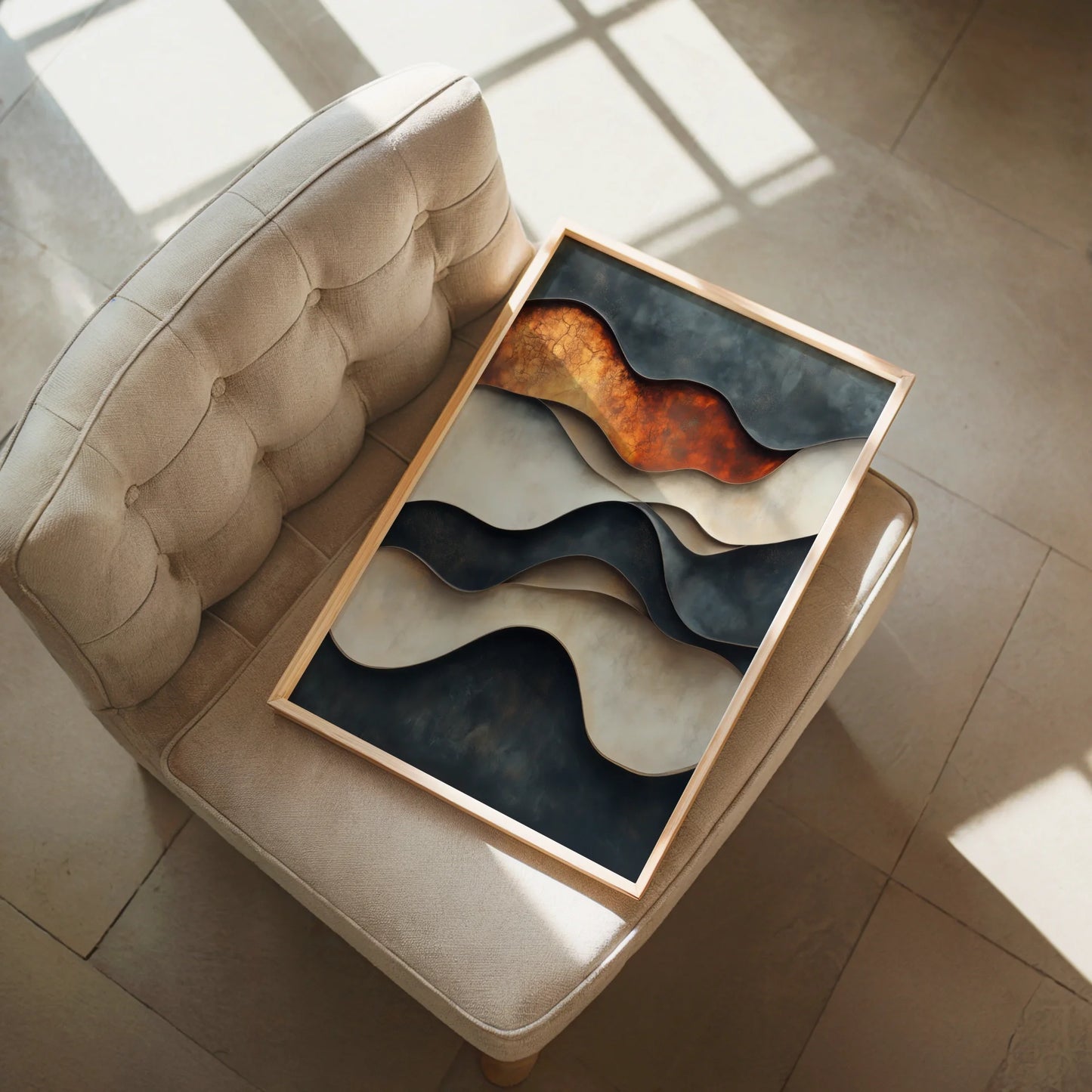 Copper Geological Layers Textured in room