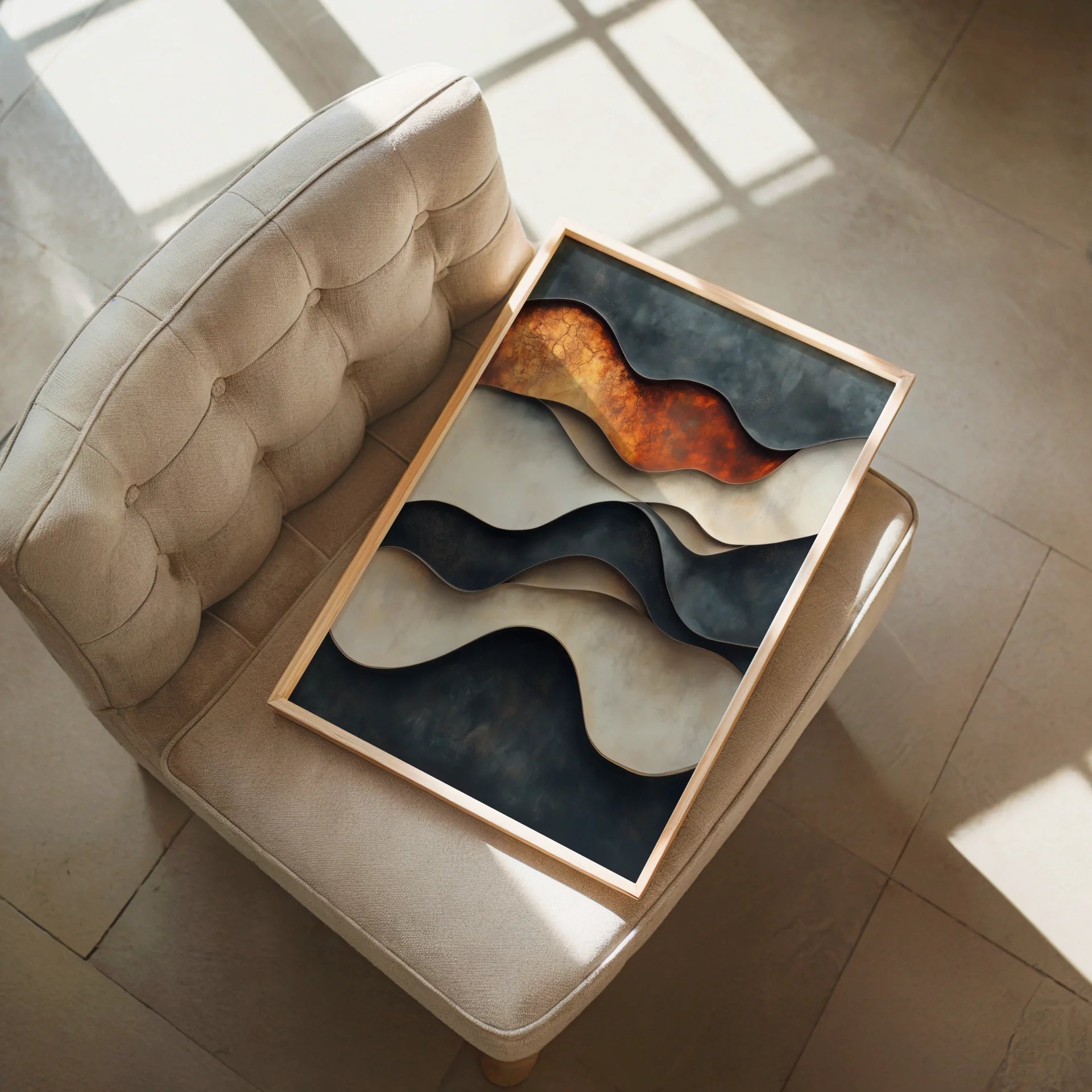 Copper Geological Layers Textured in room