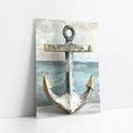 Nautical Anchor Gold Accents Coastal art print