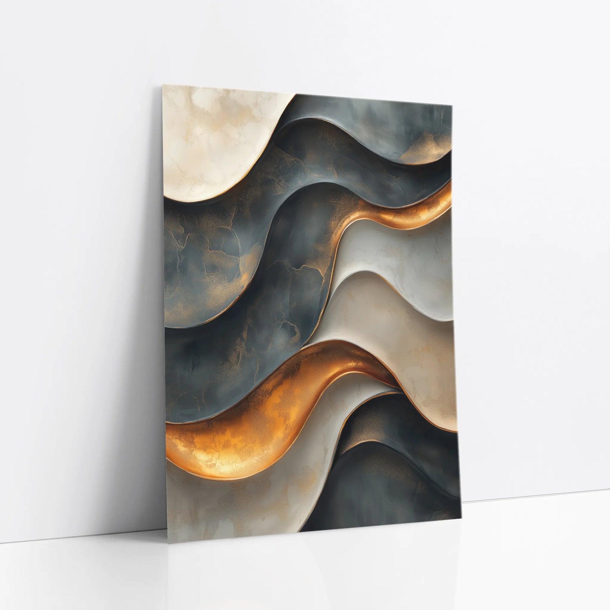Copper Metal Flow Luxury Storm Cloud Print art print