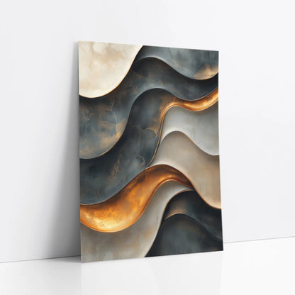 Copper Metal Flow Luxury Storm Cloud Print art print