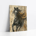 Dark Horse Golden Mane Luxury Textured art print