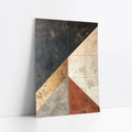 Earth Tone Geometric Fractured Strata art print