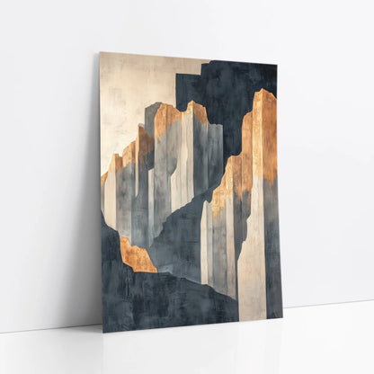 Large Mountain Art Golden Mist Stone Sentinels art print