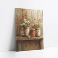 Rustic Mason Jar Daisy Farmhouse Print art print