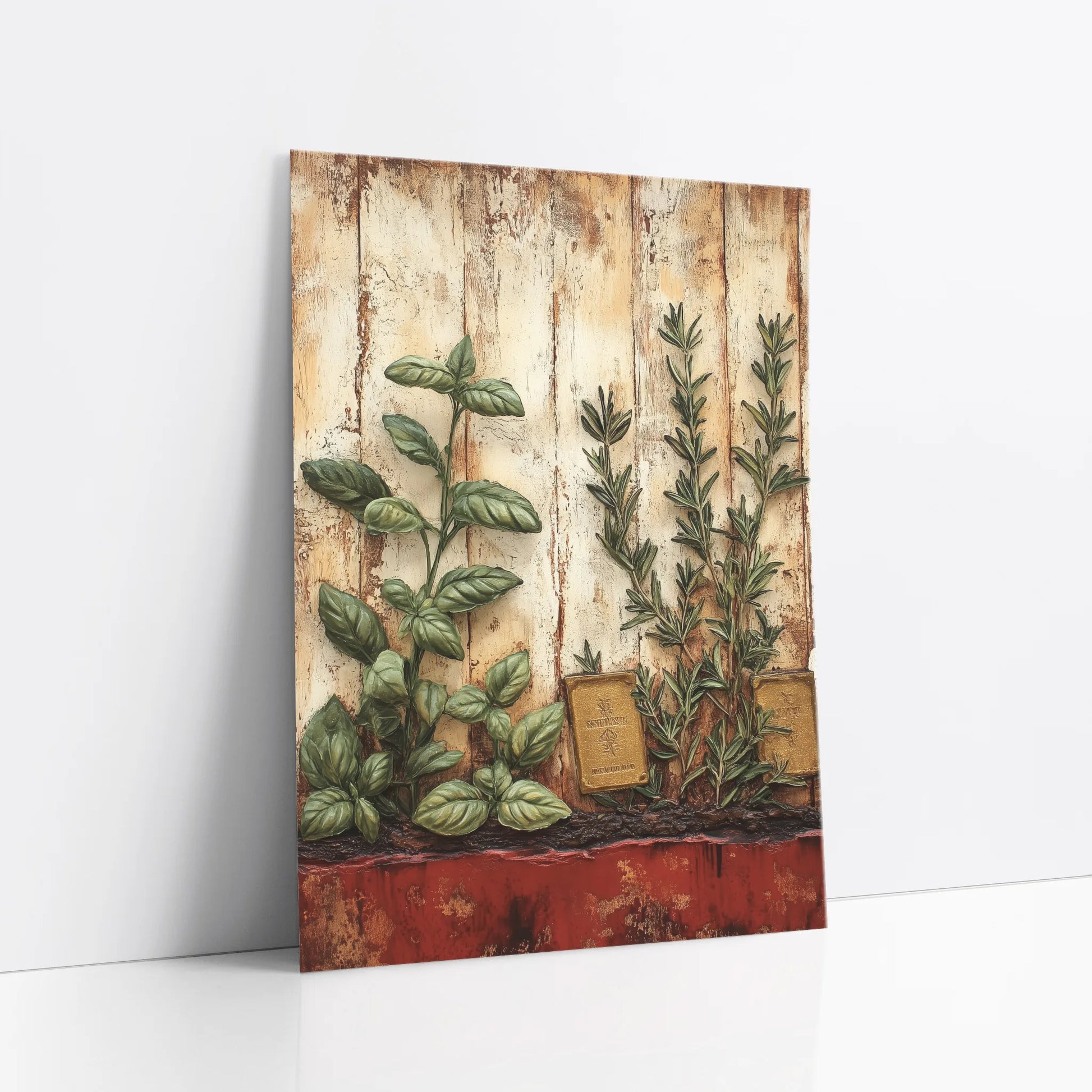 Farmhouse Herb Kitchen Basil Rosemary Journal art print