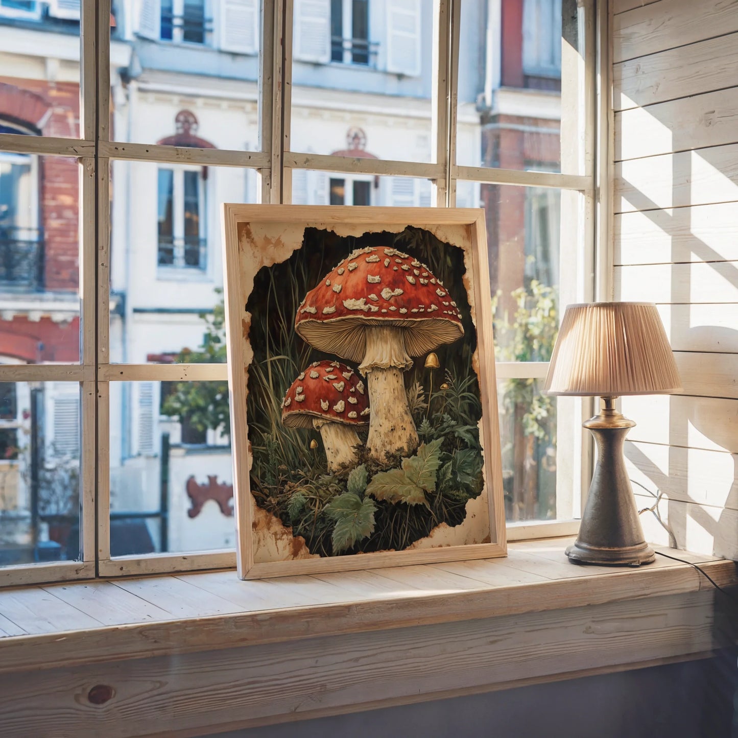 Dark Academia Mushroom Forest Shadows in room