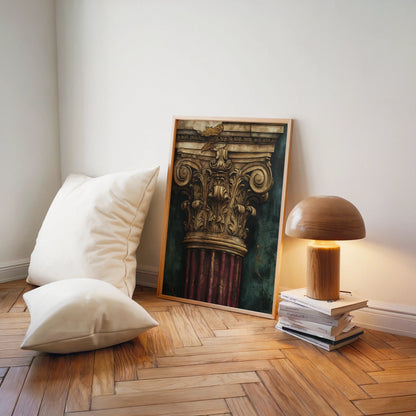 Antique Corinthian Column Art Classical Architecture in room
