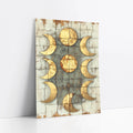 Ancient Moon Phases Nine Crescents Twin Suns art print