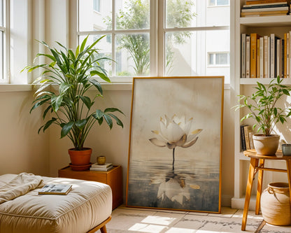 Gold Leaf Lotus Zen Meditation Room in room