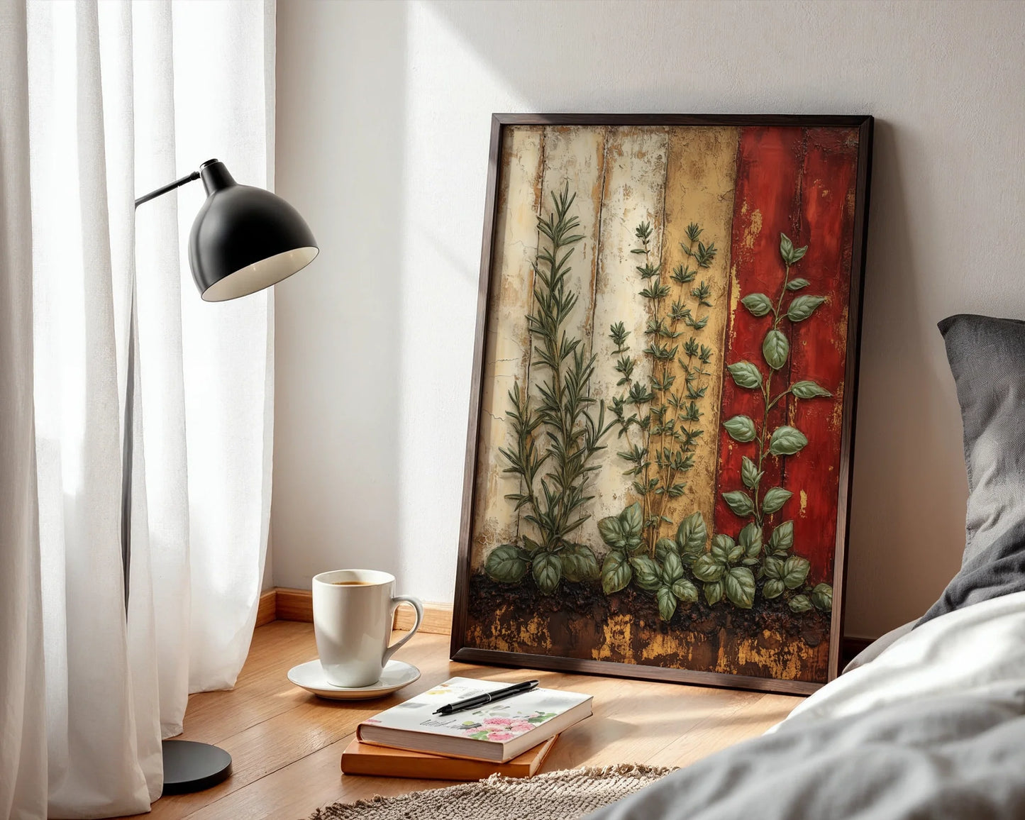 Rustic Herb Mediterranean Peeling Paint in room