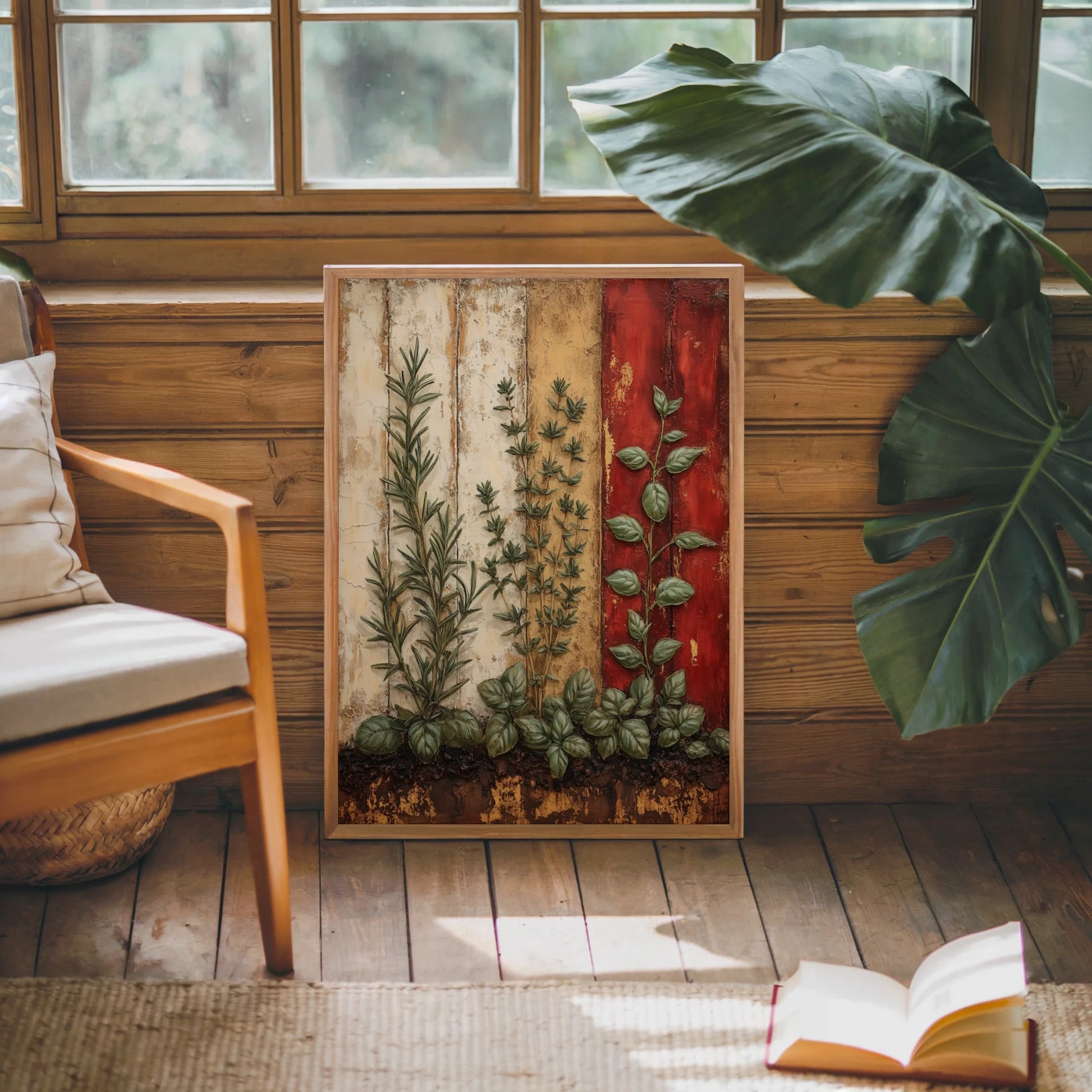 Rustic Herb Mediterranean Peeling Paint in room
