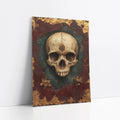 Gothic Skull Art Baroque Gold Leaf Cracked art print