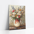 Farmhouse Pitcher Floral Impasto Textured art print