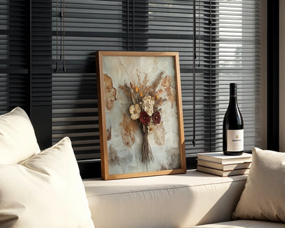 Dried Flower Bouquet Boho Botanical in room